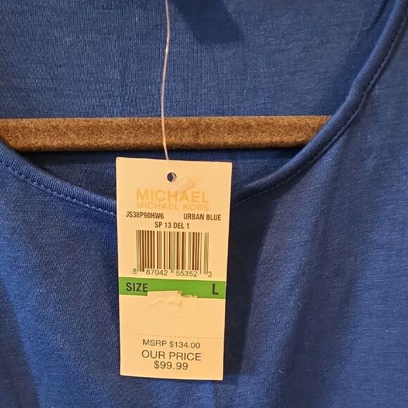 Michael Michael Kors Urban Blue Women's Dress Large NWT - Picture 3 of 6